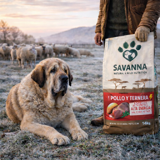 Savanna, alimentación avanza y natural