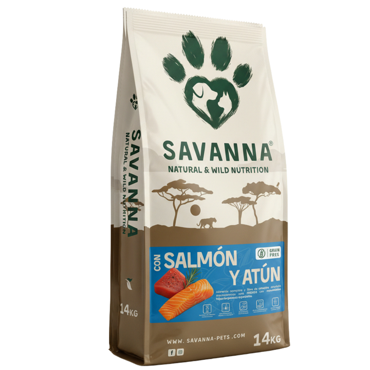 Pienso Grain Free de Salmón y Atún Savanna (Hipoalergénico)