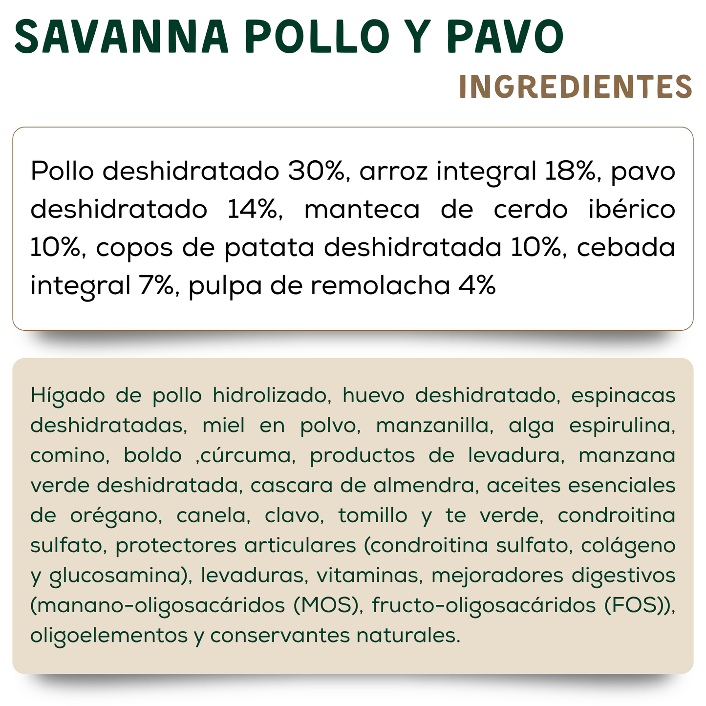 Pienso de Pollo y Pavo Savanna