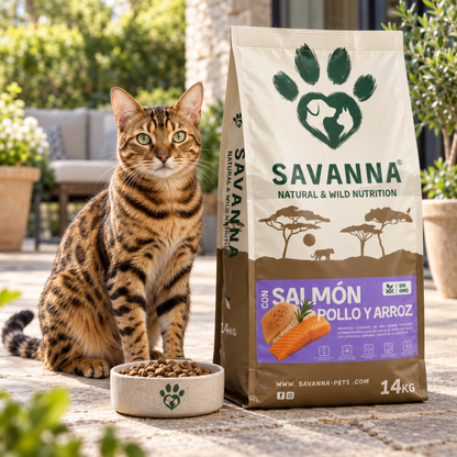 Pienso de Gato con pescado y pollo Savanna