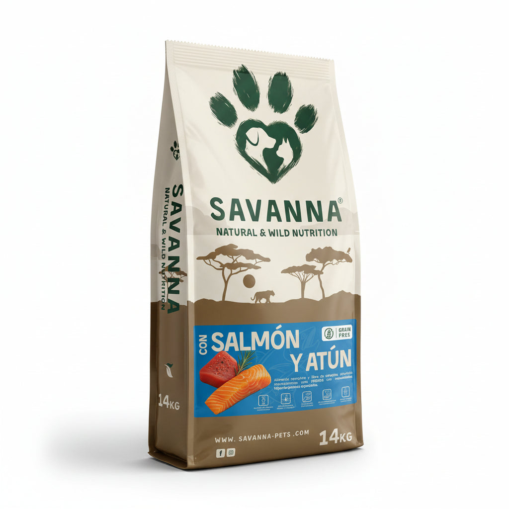 Pienso Grain Free de Salmón y Atún Savanna (Hipoalergénico)