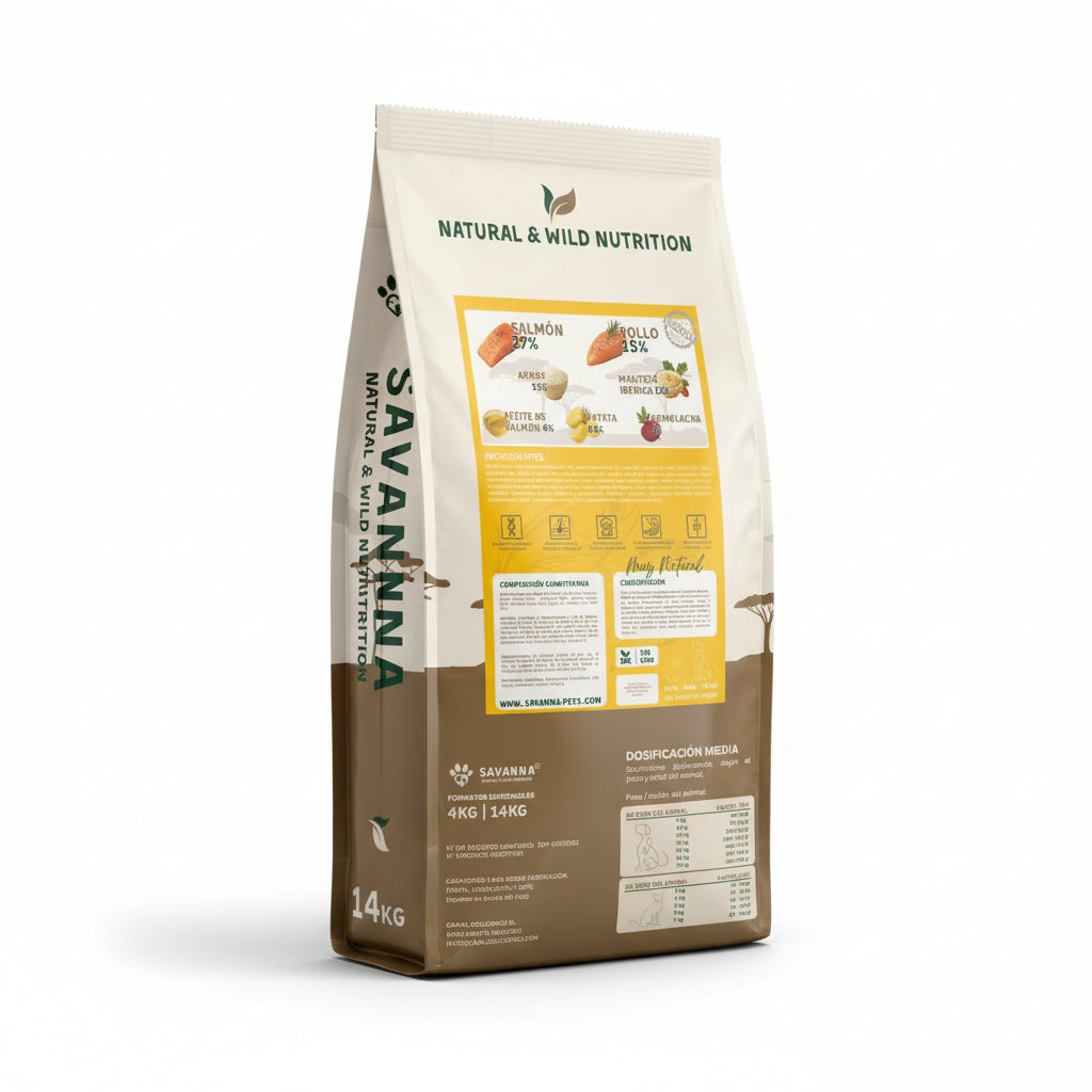 Pienso de Cachorros con Salmón, Pollo y Arroz | Savanna