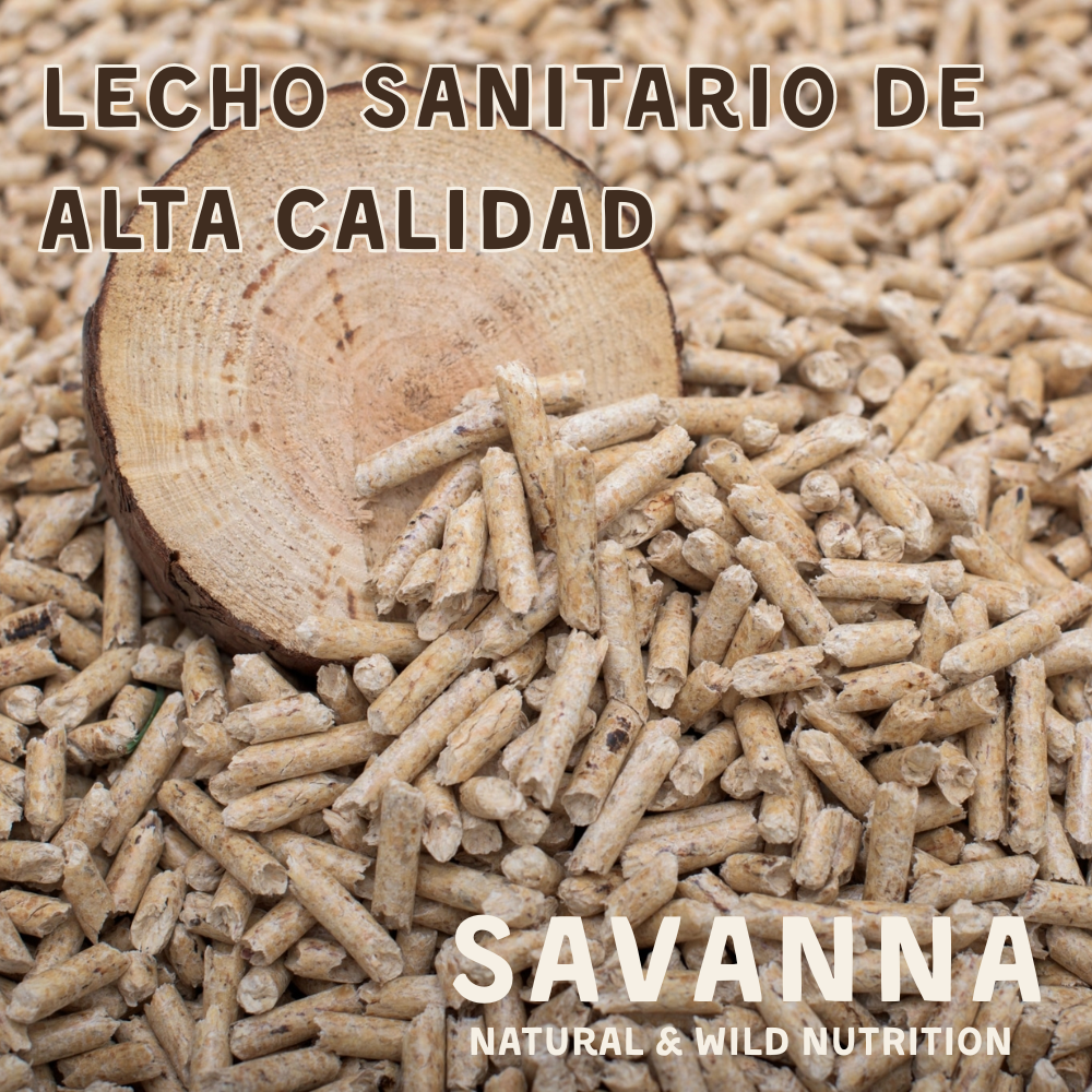 Lecho de pino natural para animales con material vegetal absorbente